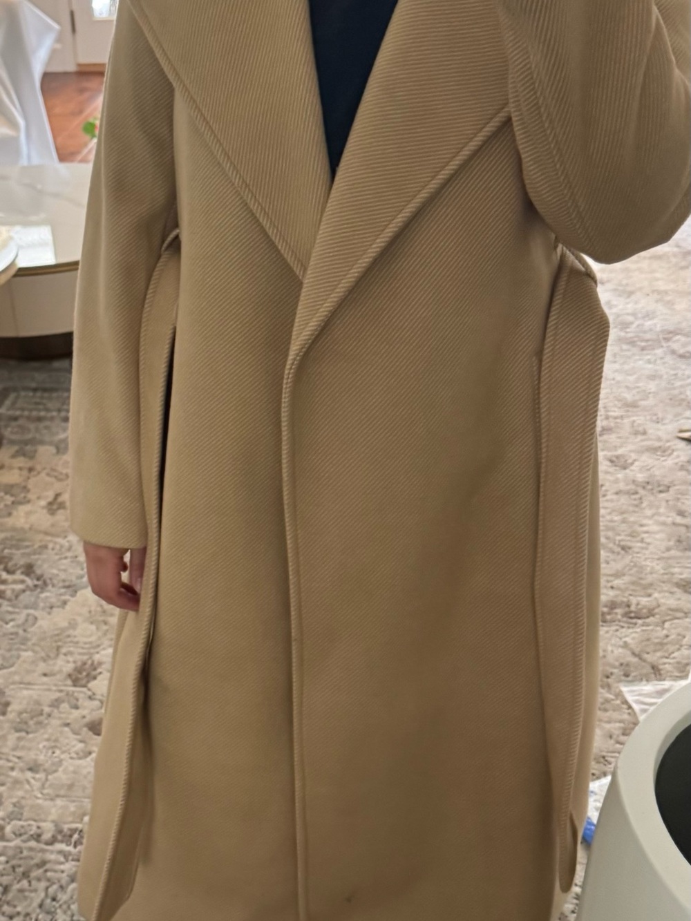 H&M Tan Wrap Belted Trench Coat - Picture 3 of 10